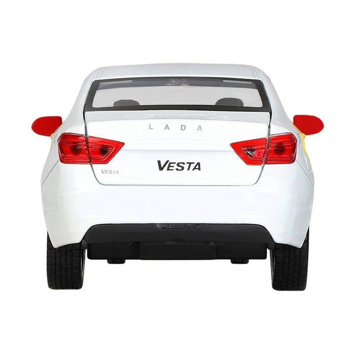 Машина металлическая «Lada Vesta Яндекс Такси» 1:24, открываются двери, багаж, озвученная, цвет белый - фото 7 - id-p208566736