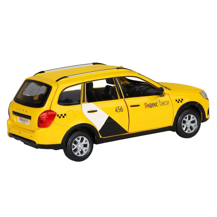 Машина металлическая Lada Granta Cross 1:24,откр двери, капот, багаж, световые и звуковые эффекты, цвет жёлтый - фото 4 - id-p215498444