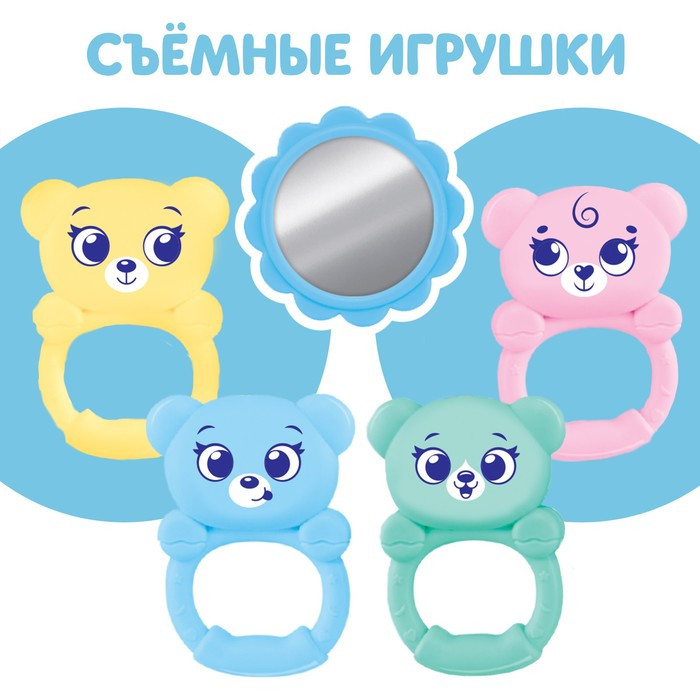 Музыкальный развивающий коврик «Милые зверята», русское озвучивание, цвет голубой - фото 9 - id-p174592246