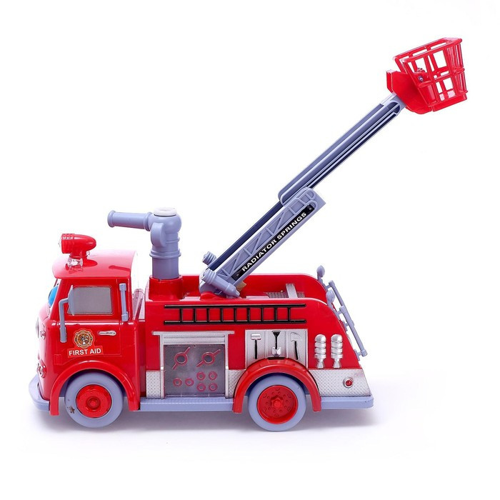 Машина «Пожарная служба» с мыльными пузырями, световые и звуковые эффекты, работает от батареек - фото 2 - id-p216666278