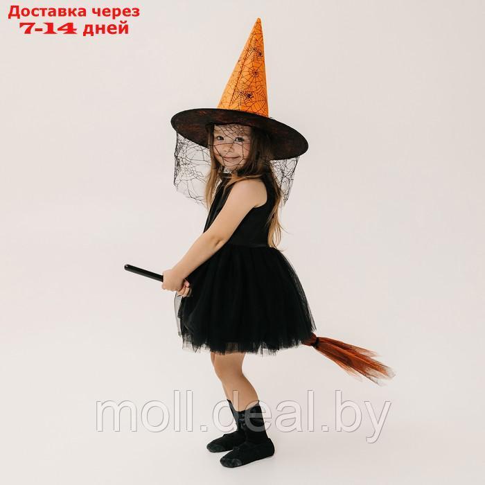 Карнавальный набор "Милая ведьмочка" шляпа и метла - фото 5 - id-p216655968