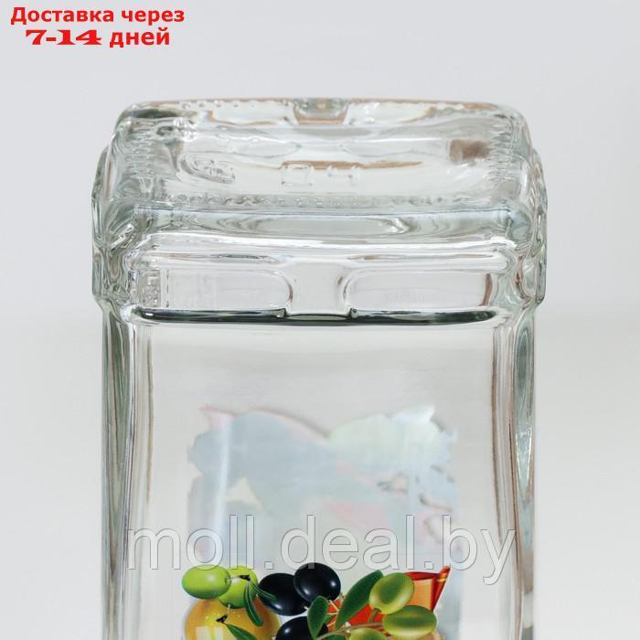 Набор бутылок с дозатором для масла и соусов, стеклянный, 500 мл, 2 шт, на деревянной подставке - фото 5 - id-p216655026