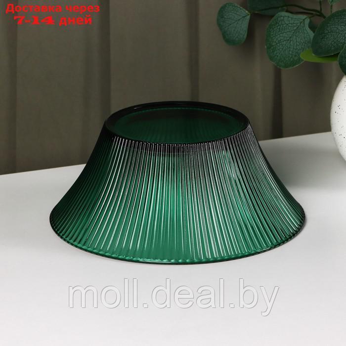 Набор стеклянной посуды "Верде", 5 предметов: 2 стакана 330 мл, 2 тарелки 280 мл, салатник 1,6 л, цвет зелёный - фото 3 - id-p216655052