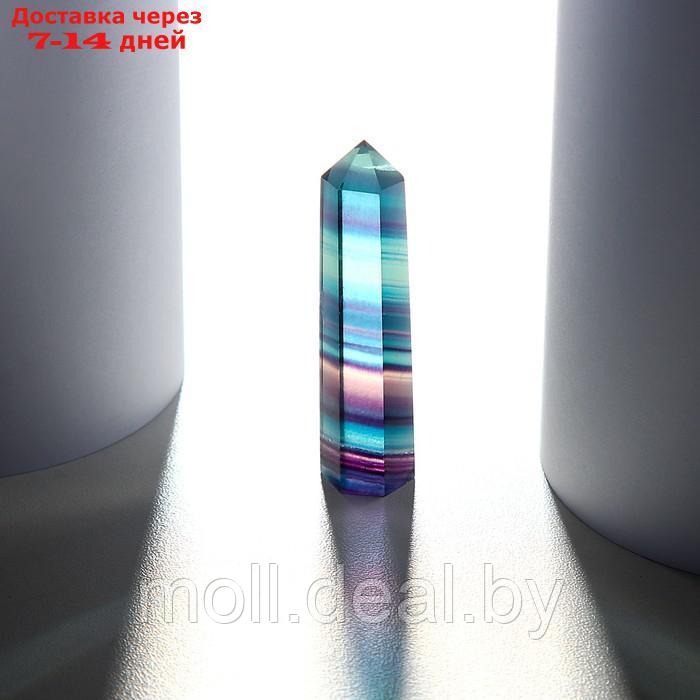 Кристалл из натурального камня "Фиолетовый флюорит", высота от 5 до 6 см - фото 1 - id-p216656053