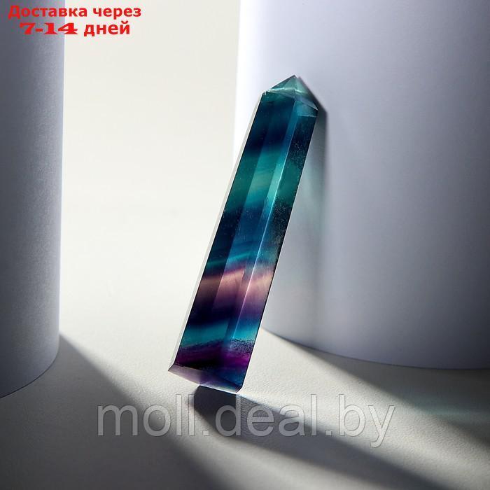 Кристалл из натурального камня "Фиолетовый флюорит", высота от 5 до 6 см - фото 4 - id-p216656053