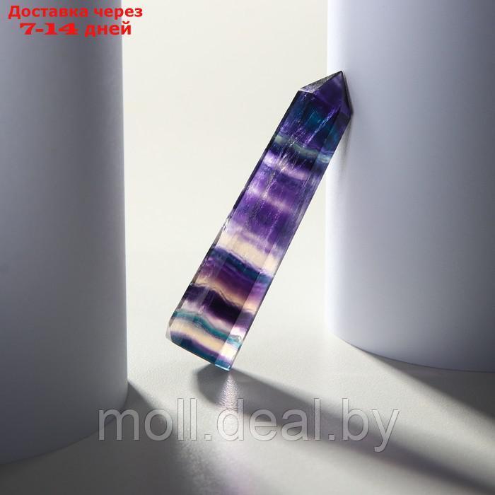Кристалл из натурального камня "Фиолетовый флюорит", высота от 6 до 7 см - фото 3 - id-p216656054