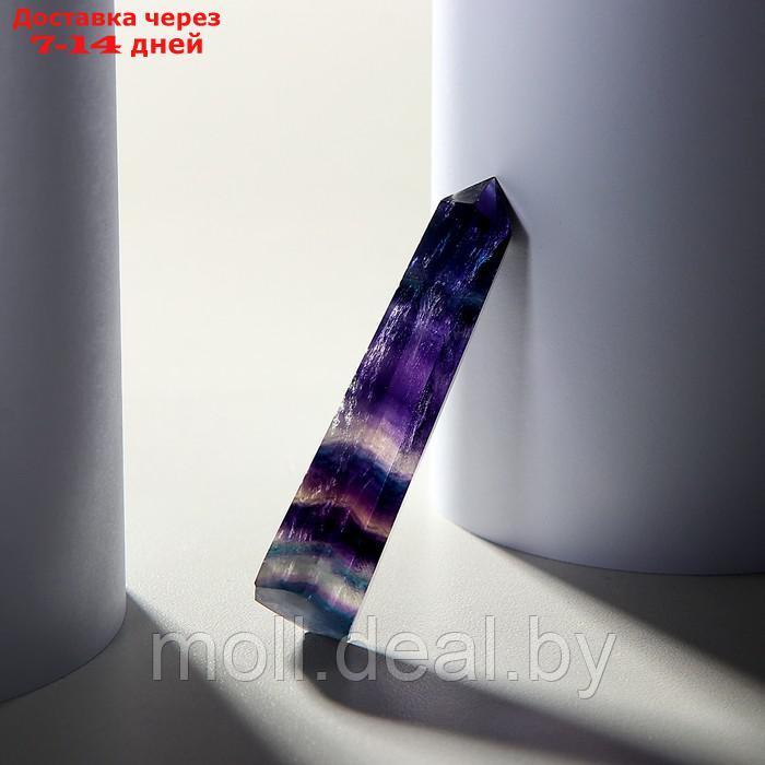 Кристалл из натурального камня "Фиолетовый флюорит", высота от 6 до 7 см - фото 4 - id-p216656054