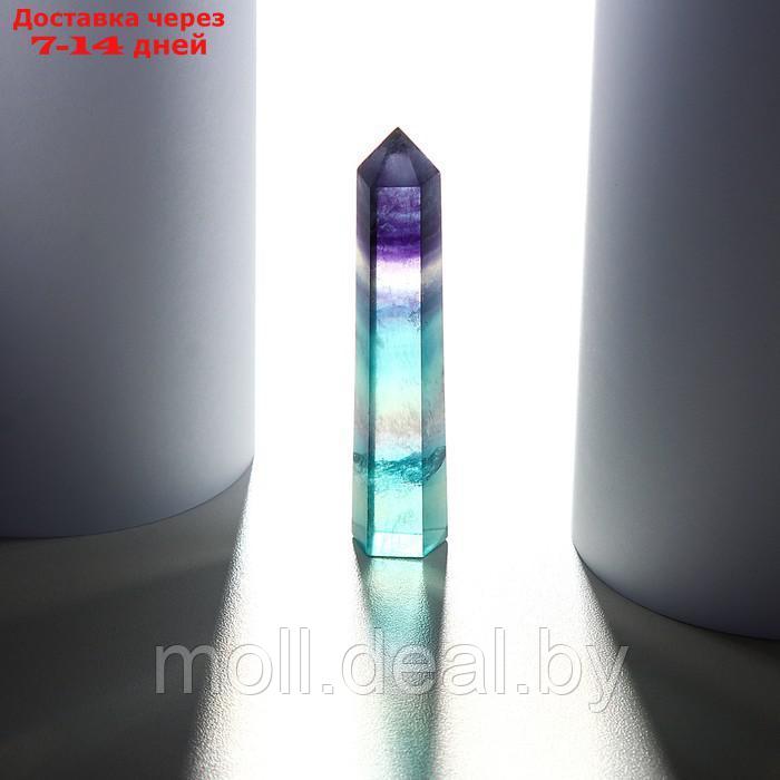 Кристалл из натурального камня "Фиолетовый флюорит", высота от 7 до 8 см - фото 1 - id-p216656055