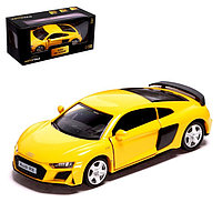 Машина металлическая AUDI R8 COUPE, 1:32, инерция, открываются двери, цвет жёлтый