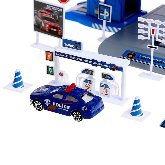 Парковка «Полицейский участок», с 2 металлическими машинами - фото 9 - id-p168138176