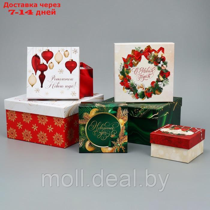 Набор подарочных коробк 6 в 1 "Новогодний подарок", 10 × 10 × 6 20 × 20 × 11 см - фото 1 - id-p216655194