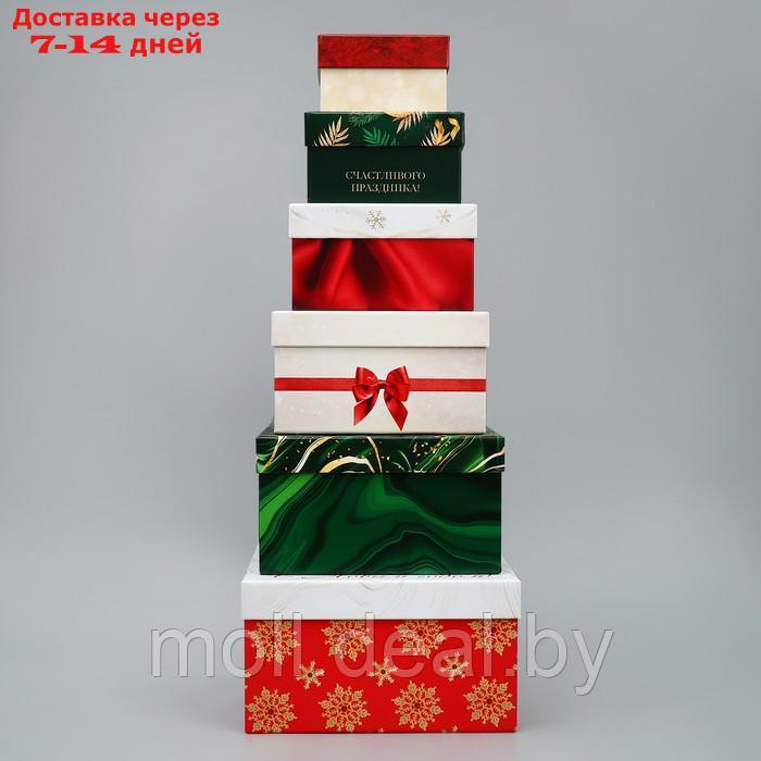 Набор подарочных коробк 6 в 1 "Новогодний подарок", 10 × 10 × 6 20 × 20 × 11 см - фото 4 - id-p216655194