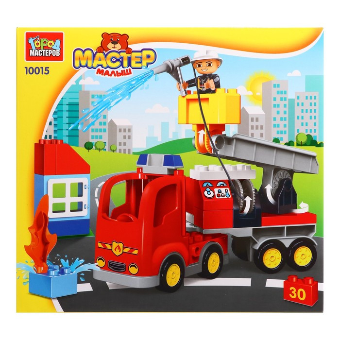 Конструктор «Пожарная машина», большие кубики, 30 деталей - фото 2 - id-p215500993