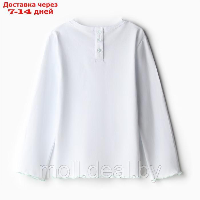 Пижама для девочки (кофта и брюки) MINAKU, цвет белый/мятный, рост 122 см - фото 9 - id-p216656254