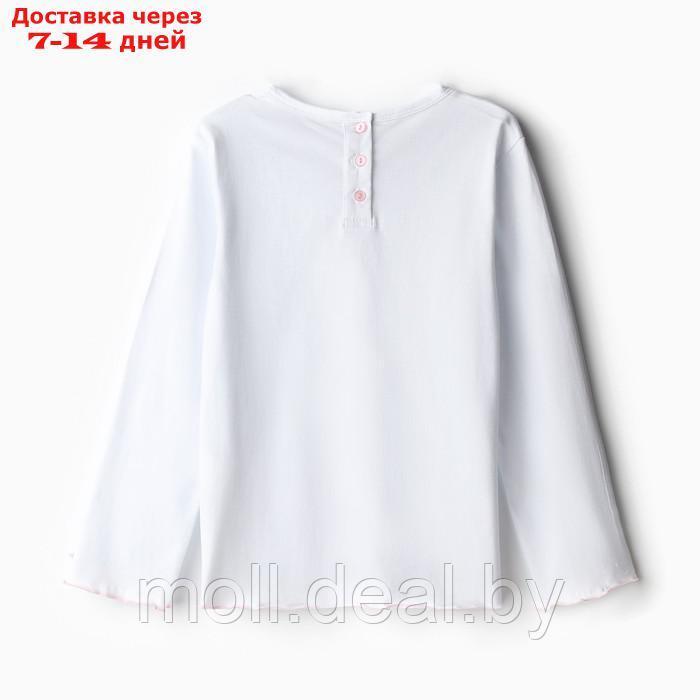 Пижама для девочки (кофта и брюки) MINAKU, цвет белый/розовый, рост 152 см - фото 9 - id-p216656257