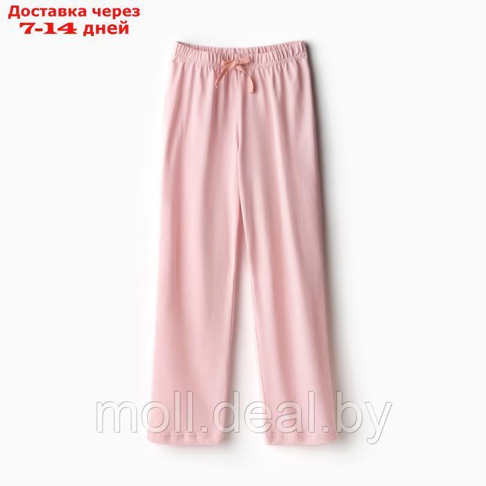 Пижама для девочки (кофта и брюки) MINAKU, цвет белый/розовый, рост 152 см - фото 10 - id-p216656257