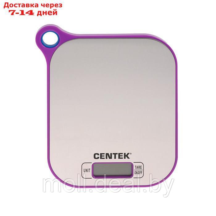 Весы кухонные Centek CT-2461, электронные, до 5 кг, серебристо-фиолетовые - фото 2 - id-p216653593