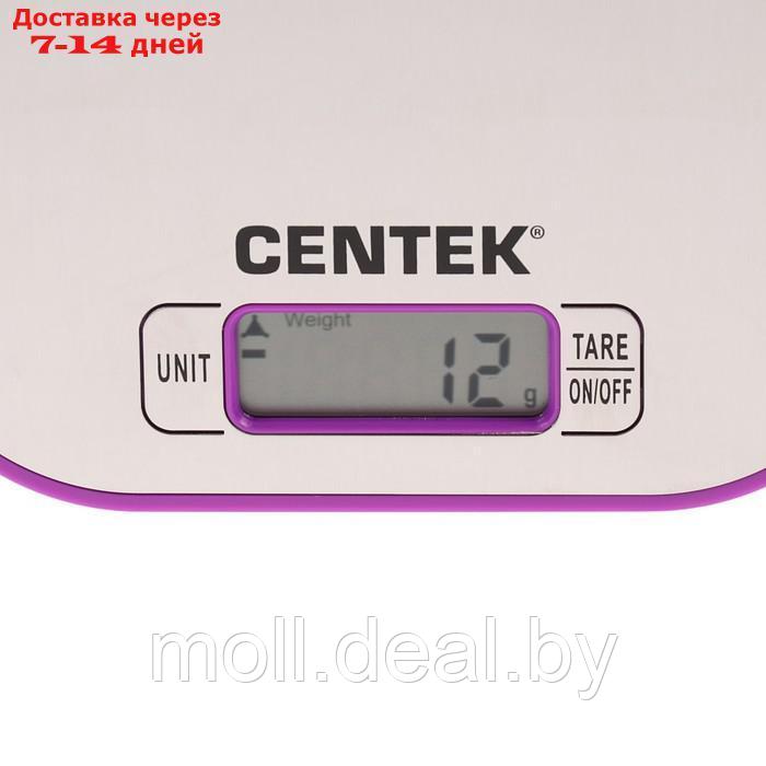 Весы кухонные Centek CT-2461, электронные, до 5 кг, серебристо-фиолетовые - фото 3 - id-p216653593