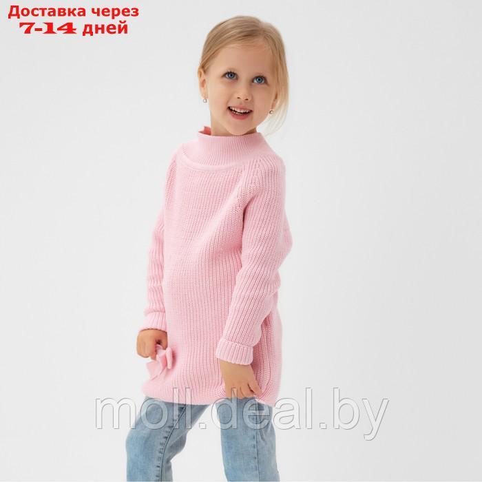 Свитер вязаный для девочки MINAKU, цвет розовый, рост 110 см - фото 3 - id-p216656312