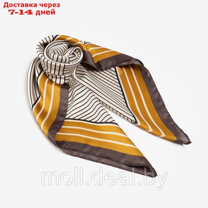 Платок женский MINAKU размер 70*70 см, цвет коричневый - фото 1 - id-p216651204