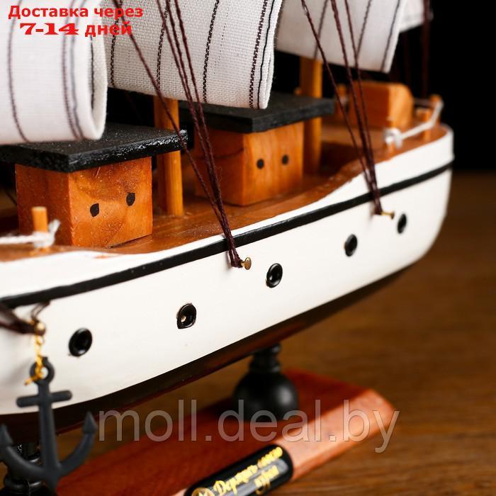 Корабль сувенирный средний "Мортан", борта белые, 33х31х5 см - фото 6 - id-p216651238