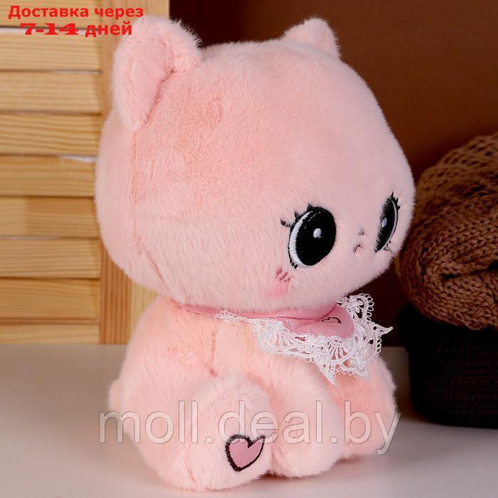 Мягкая игрушка "Котик", 23 см, цвет розовый - фото 2 - id-p216656336