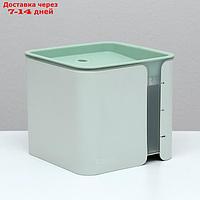 Фонтанчик для животных Carno, 2 л, с датчиком воды и фильтром, 18х16 см 2 л, зелёный