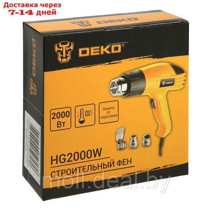 Строительный фен DEKO HG2000W, 2000 Вт, 350/500 °С, защита от перегрева - фото 7 - id-p216654346