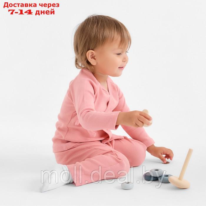 Комплект детский (кофта и штаны) MINAKU, цвет пыльно-розовый, рост 92-98 см - фото 4 - id-p216655492
