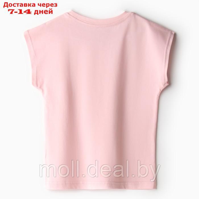 Пижама для девочки (футболка и шорты) MINAKU, цвет розовый, рост 98 см - фото 6 - id-p216655517