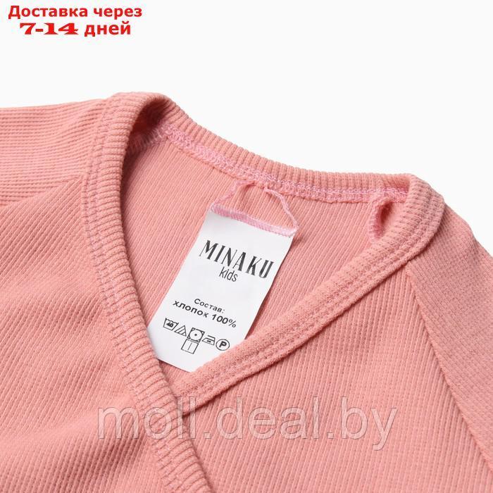 Комплект детский (кофта и штаны) MINAKU, цвет пыльно-розовый, рост 86-92 см - фото 6 - id-p216655527