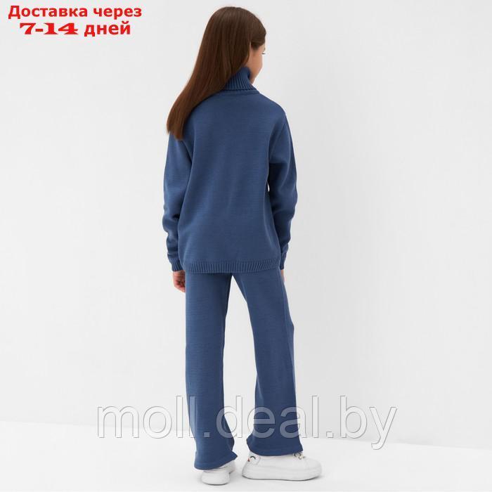 Костюм вязаный детский (Свитер и брюки) MINAKU, цвет синий, рост 110 см - фото 5 - id-p216655538