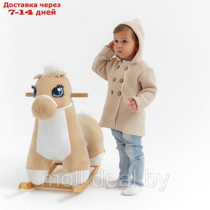 Джемпер вязаный детский с капюшоном MINAKU, цвет бежевый, рост 92-98 см - фото 6 - id-p216655542
