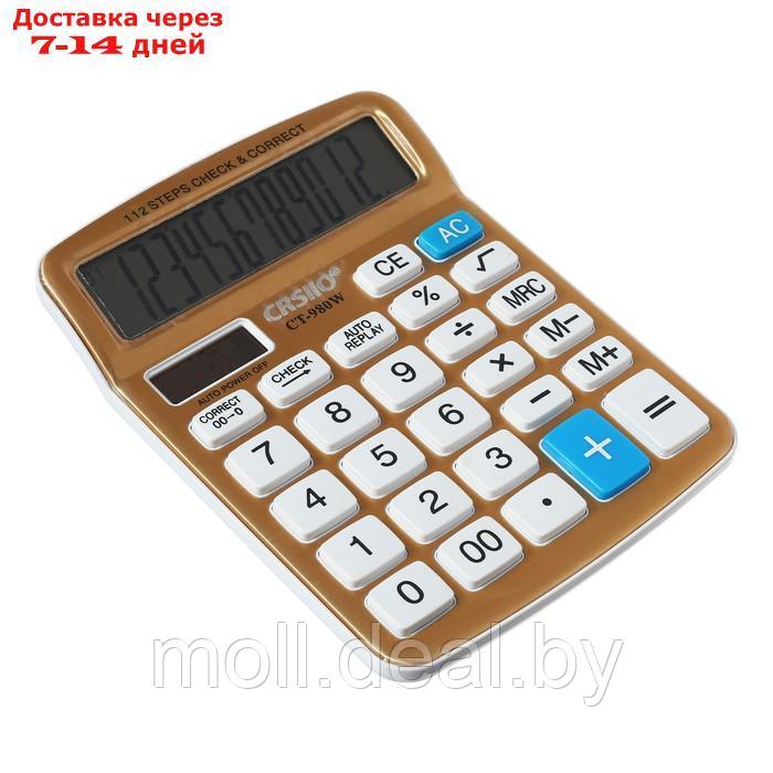 Калькулятор настольный 12-разрядный CT-980W, двойное питание, МИКС - фото 3 - id-p216654668