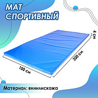 Мат 200 х 100 х 4 см, армированный ПВХ 630-650 г/м², изолон НПЭ, цвет синий