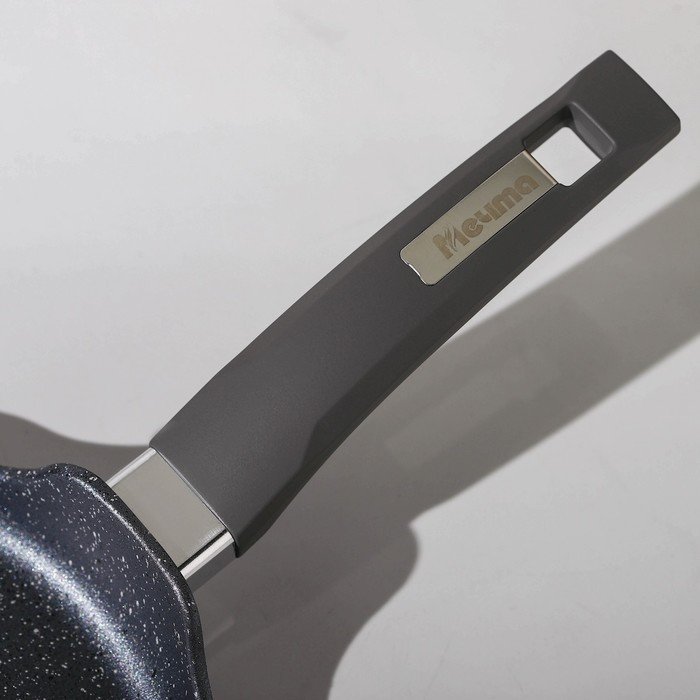 Сковорода блинная «Гранит», d=22 см, пластиковая ручка, антипригарное покрытие, цвет серый - фото 4 - id-p177011422