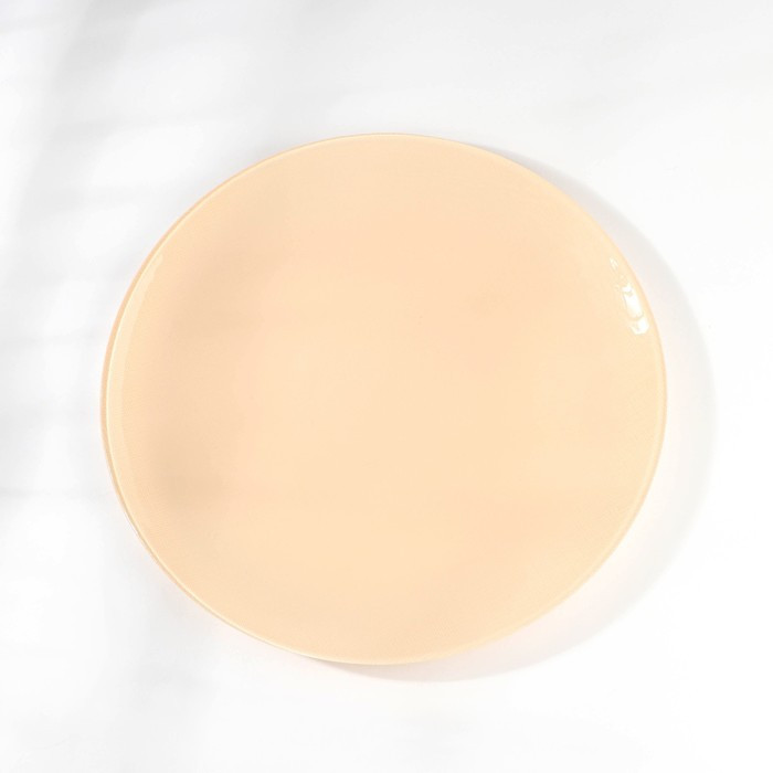 Тарелка «Айвори», стеклянная, d=28 см, цвет бежевый - фото 2 - id-p216707816