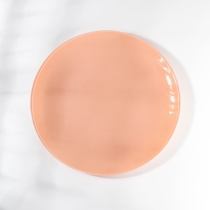 Тарелка «Айвори», стеклянная, d=28 см, цвет коралловый - фото 2 - id-p216707817