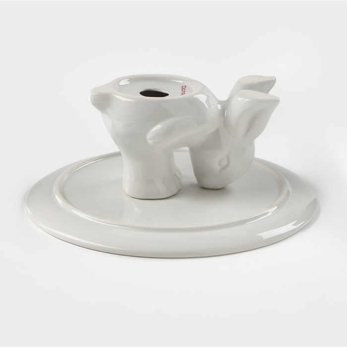 Подставка керамическая для торта Доляна «Кролл», 25×10 см, цвет белый - фото 3 - id-p177022727