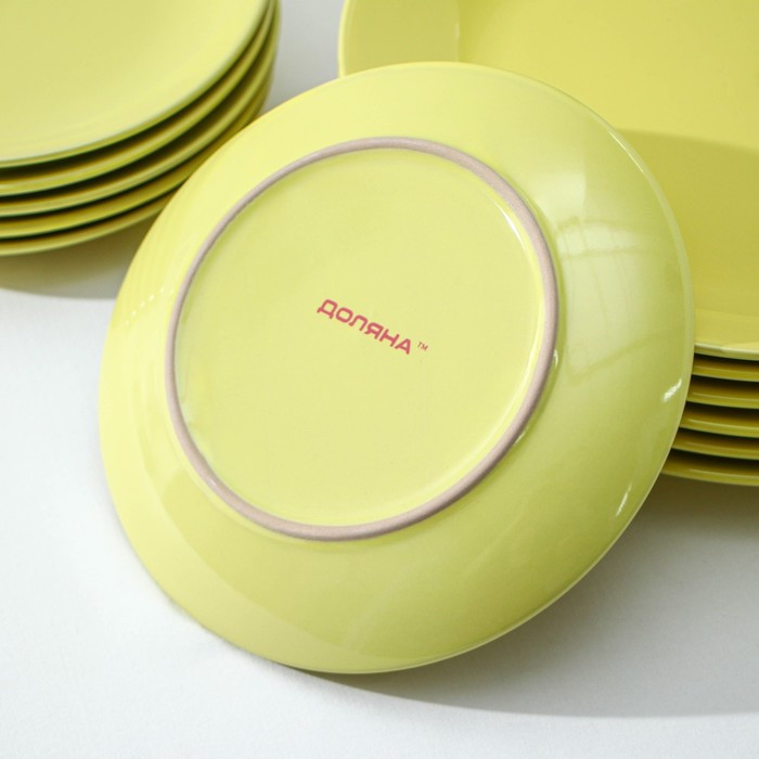 Набор тарелок керамических Доляна «Пастель»,18 предметов: 6 тарелок d=19 см, 6 тарелок d=27 см, 6 мисок d=19 - фото 3 - id-p203578270