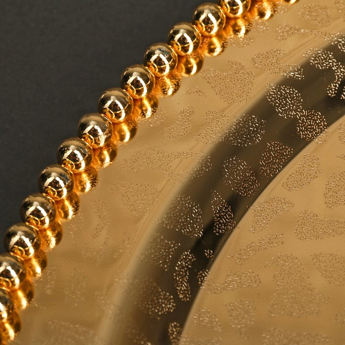 Тортовница с крышкой-клош, 31,5×23 см, цвет металла золотой - фото 4 - id-p216706540