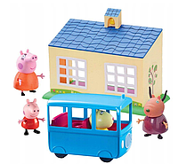 Игровой набор Свинки Пеппы Peppa Pig Школа и автобус + 3 фигурки 06593