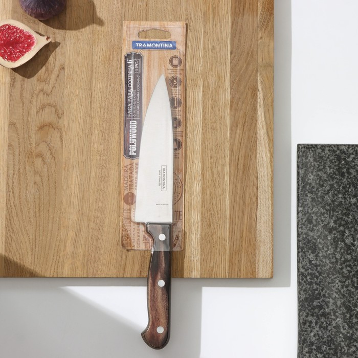 Нож кухонный поварской Tramontina Polywood, лезвие 15 см - фото 4 - id-p216712536