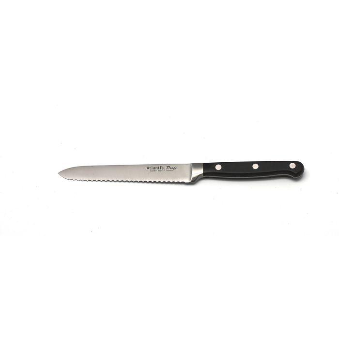 Нож для томатов Atlantis, цвет чёрный, 14 см - фото 1 - id-p216712537