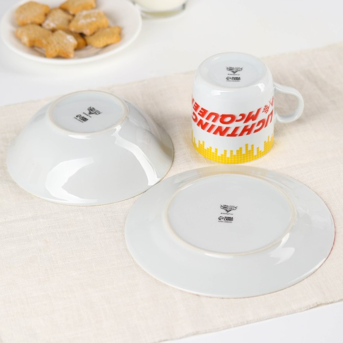 Набор посуды «Lighthing McQueen» , 3 предмета: тарелка Ø 16,5 см, миска Ø 14 см, кружка 200 мл, Тачки - фото 2 - id-p216678761