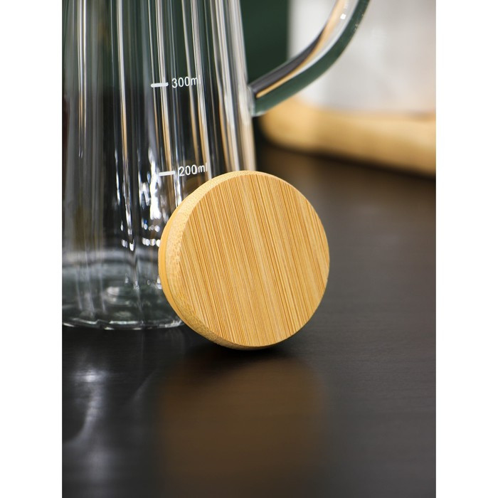 Бутыль стеклянный для соусов и масла с бамбуковой крышкой BellaTenero «Дафна», 500 мл - фото 3 - id-p205929827