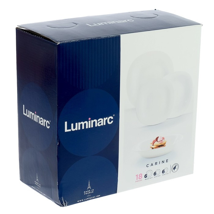 Сервиз столовый Luminarc Carine, стеклокерамика, 18 предметов, цвет белый - фото 8 - id-p216707910