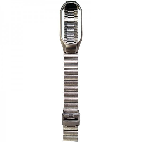 Металлический блочный браслет Rumi Snake для Xiaomi Smart Band 8 Серебристый - фото 1 - id-p213043369