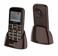 Мобильный телефон Maxvi B5ds с док-станцией Коричневый