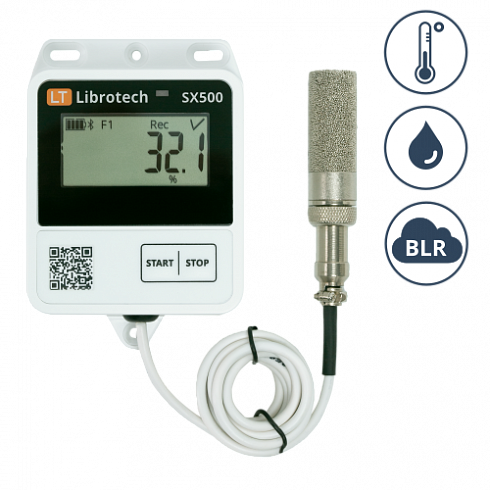 Регистратор температуры и влажности с внешним зондом Librotech SX500-He BLR - фото 1 - id-p216717635